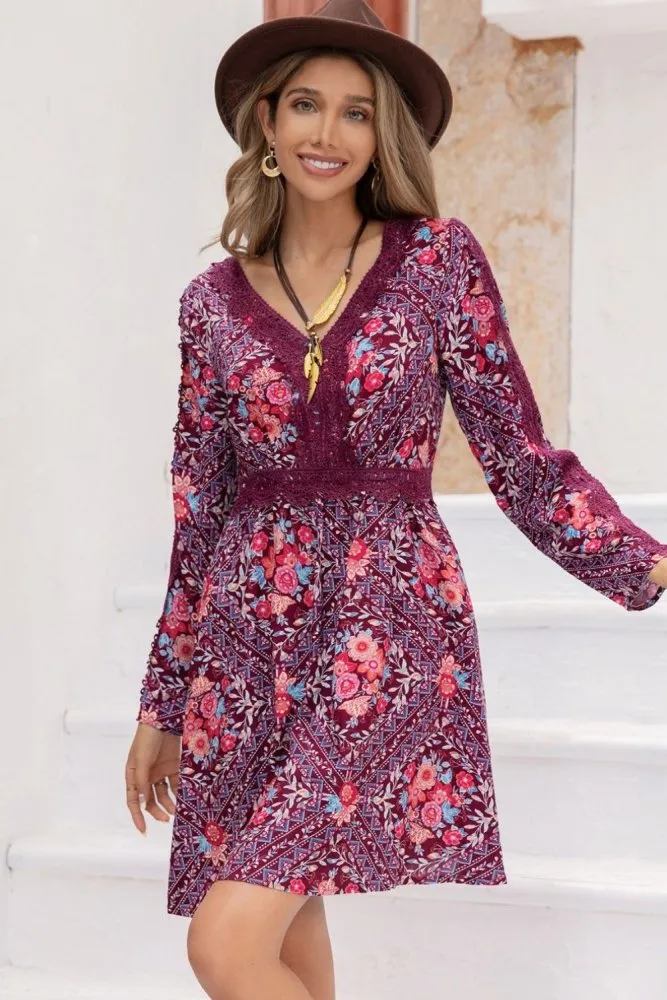 Purple Haze Bohemian Print Dresses