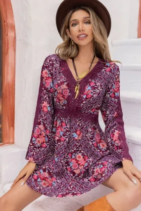 Purple Haze Bohemian Print Dresses