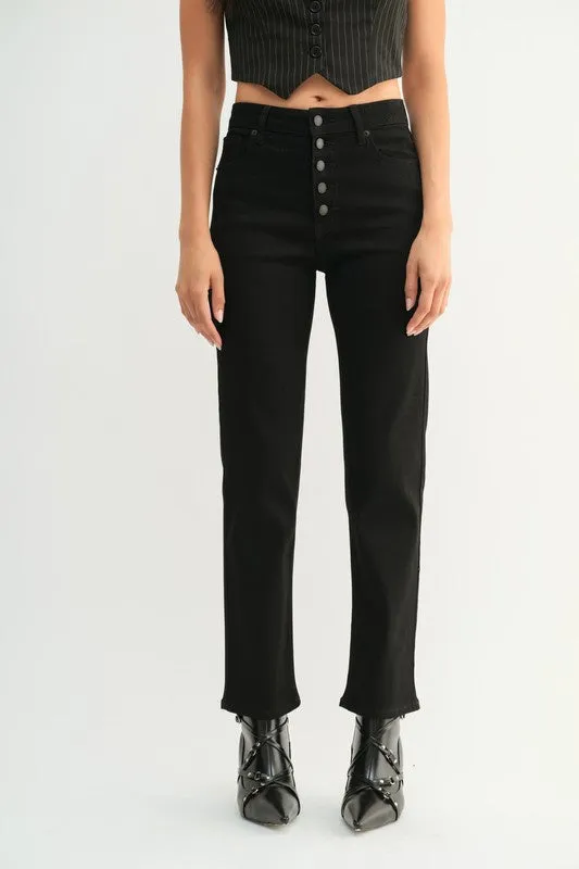 Raiya Button Down Slim Straight Leg