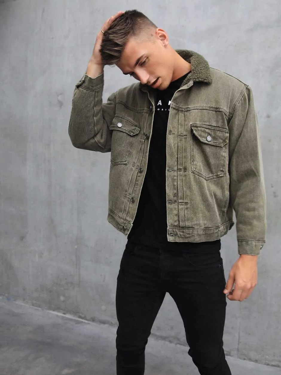 Rapha Oversized Denim Jacket - Army Green