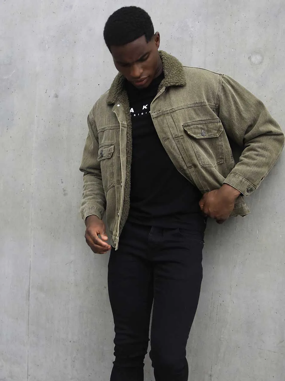 Rapha Oversized Denim Jacket - Army Green