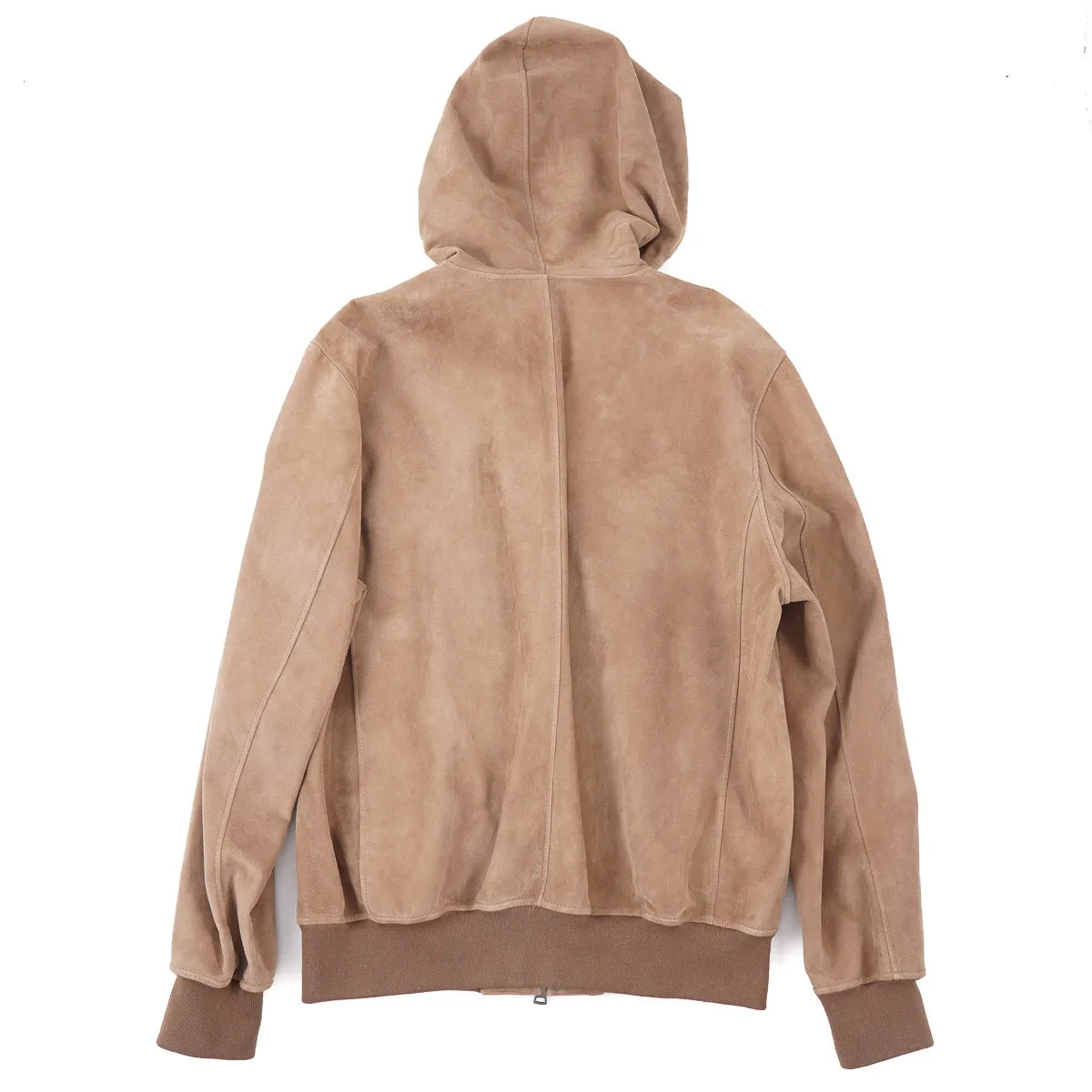 Rifugio Hooded Lambskin Suede Jacket