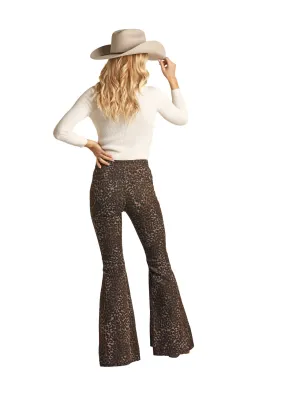 ROCK & ROLL LADIES CHEETAH BELL BOTTOM PANTS