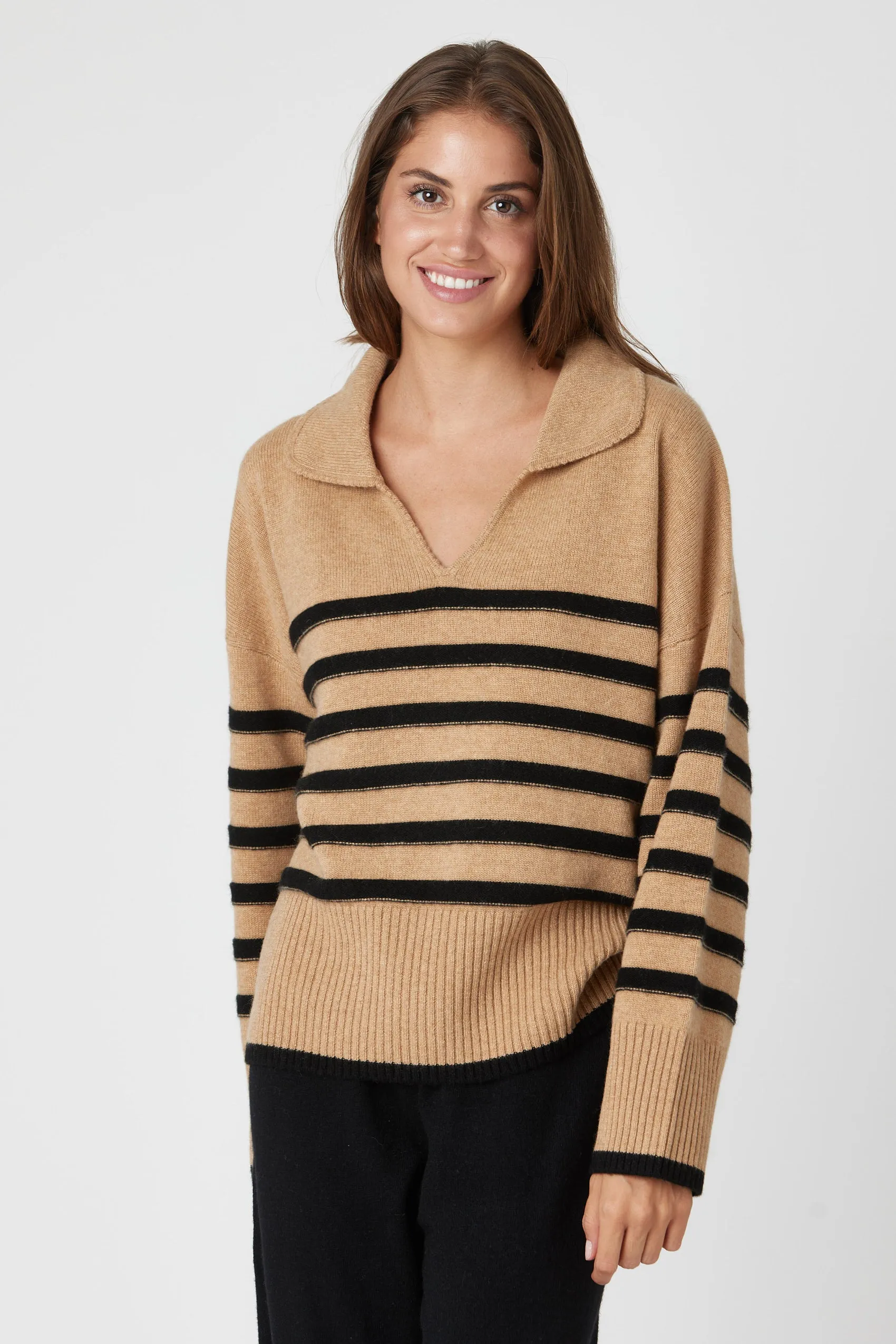 Signature Striped Polo Sweater