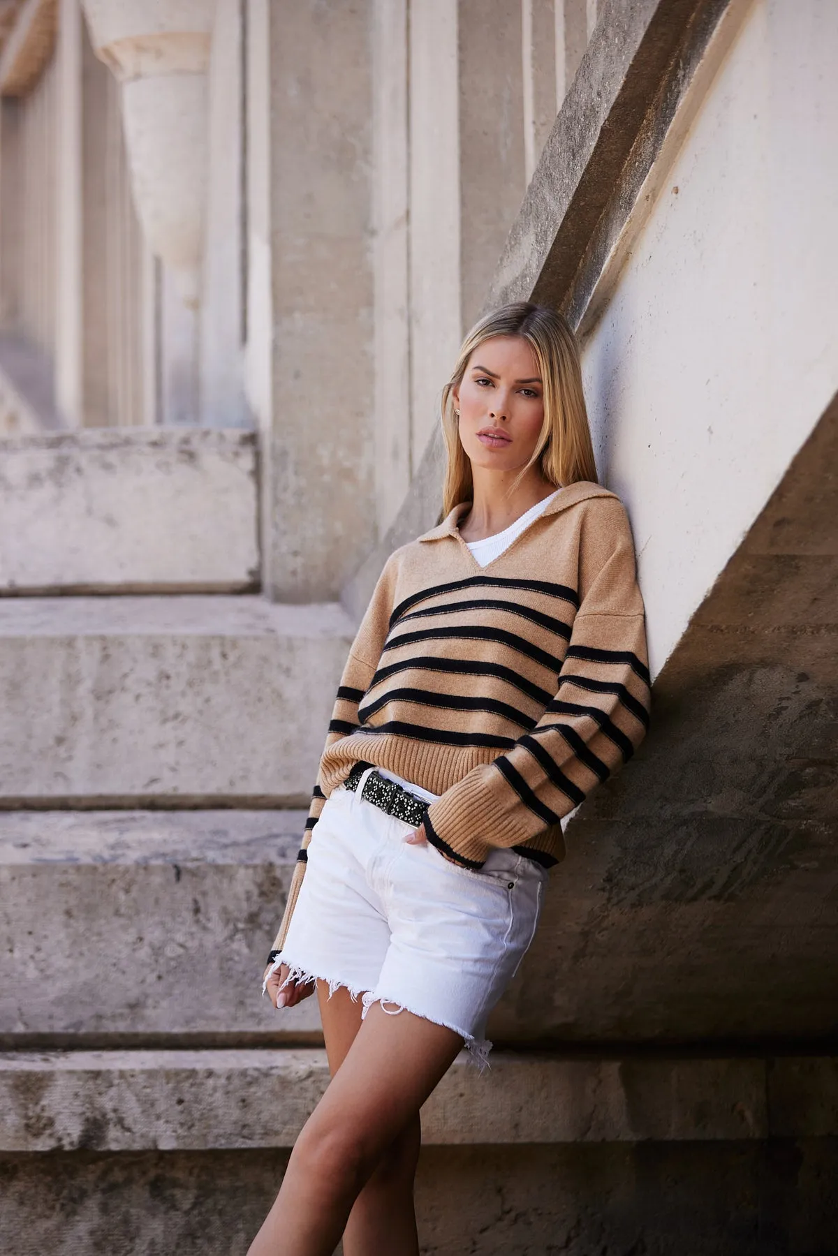 Signature Striped Polo Sweater