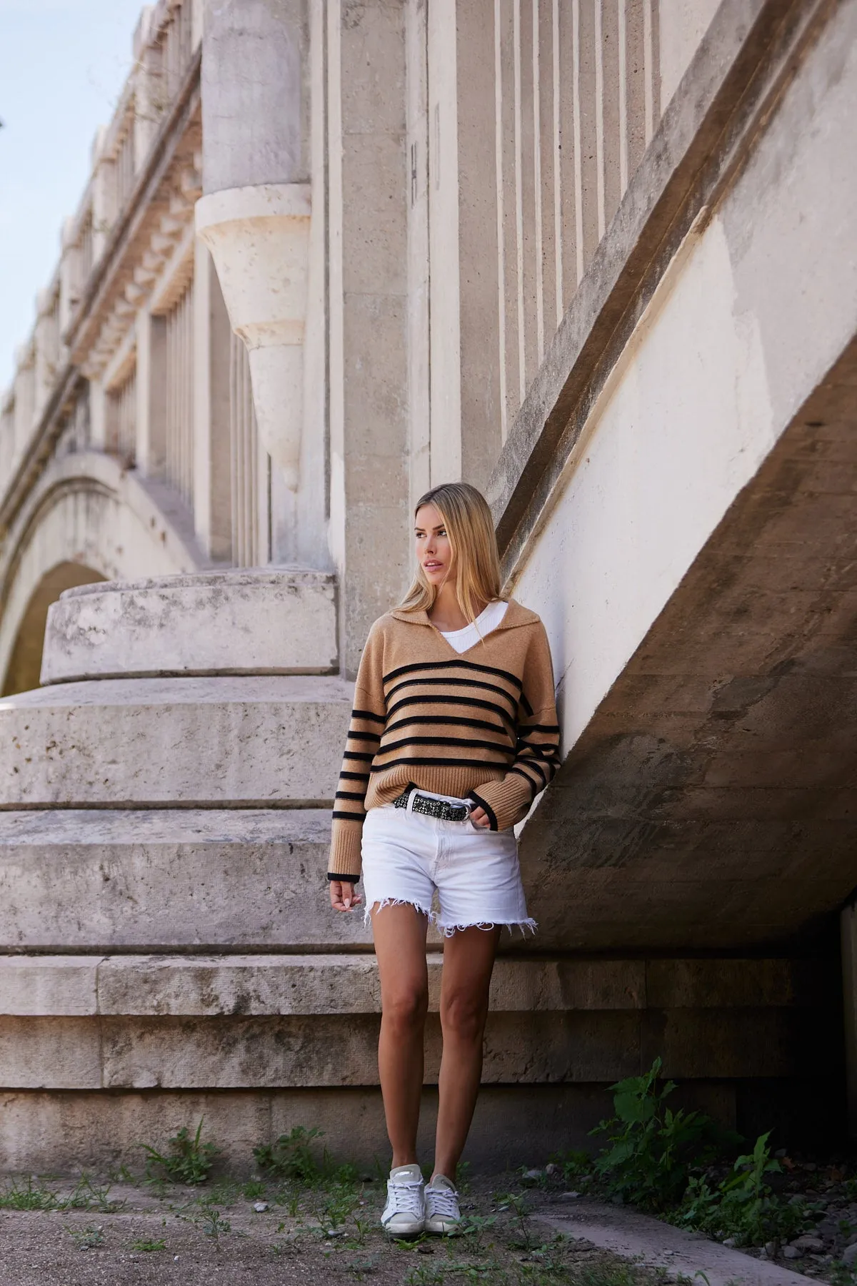 Signature Striped Polo Sweater