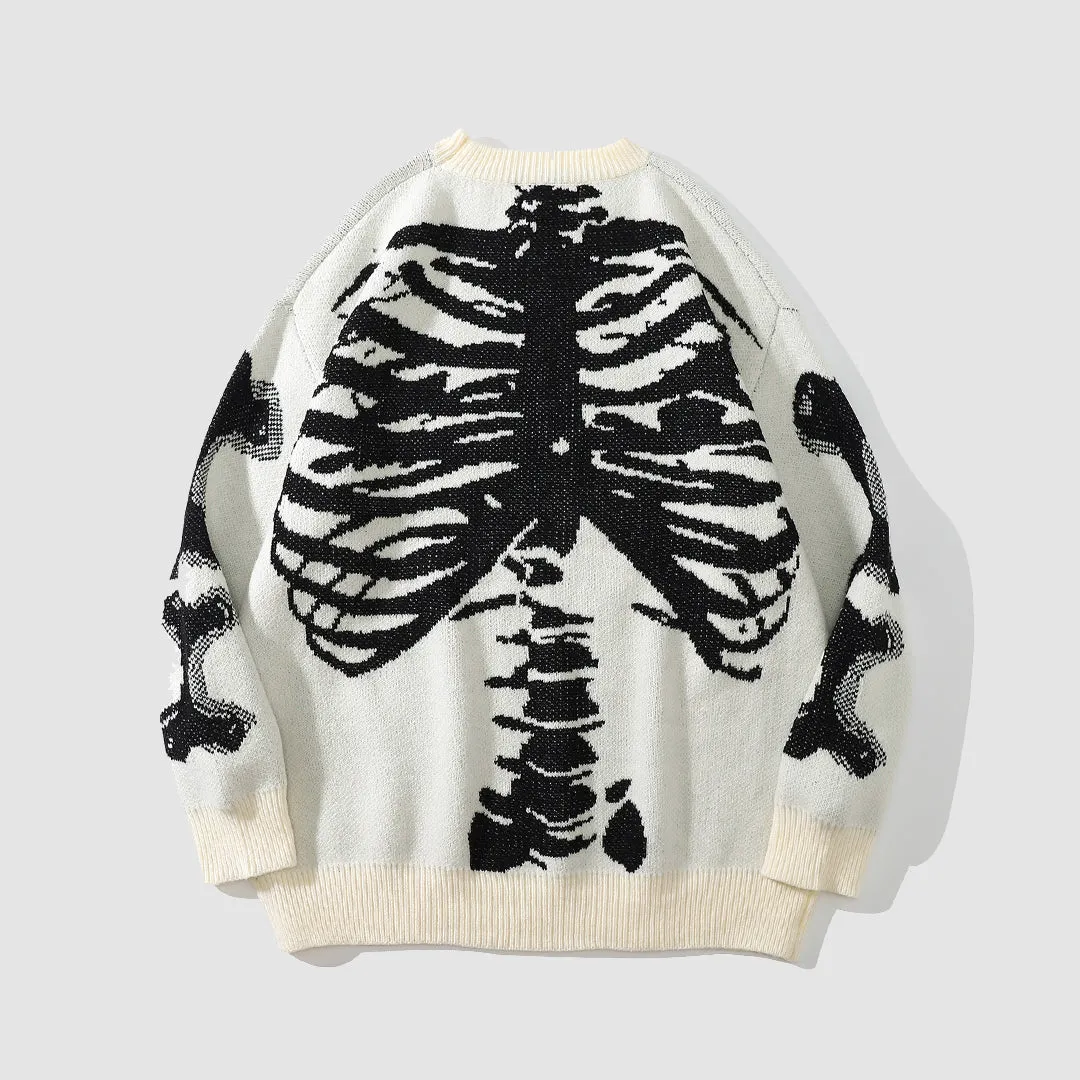 Skeleton Print Sweater