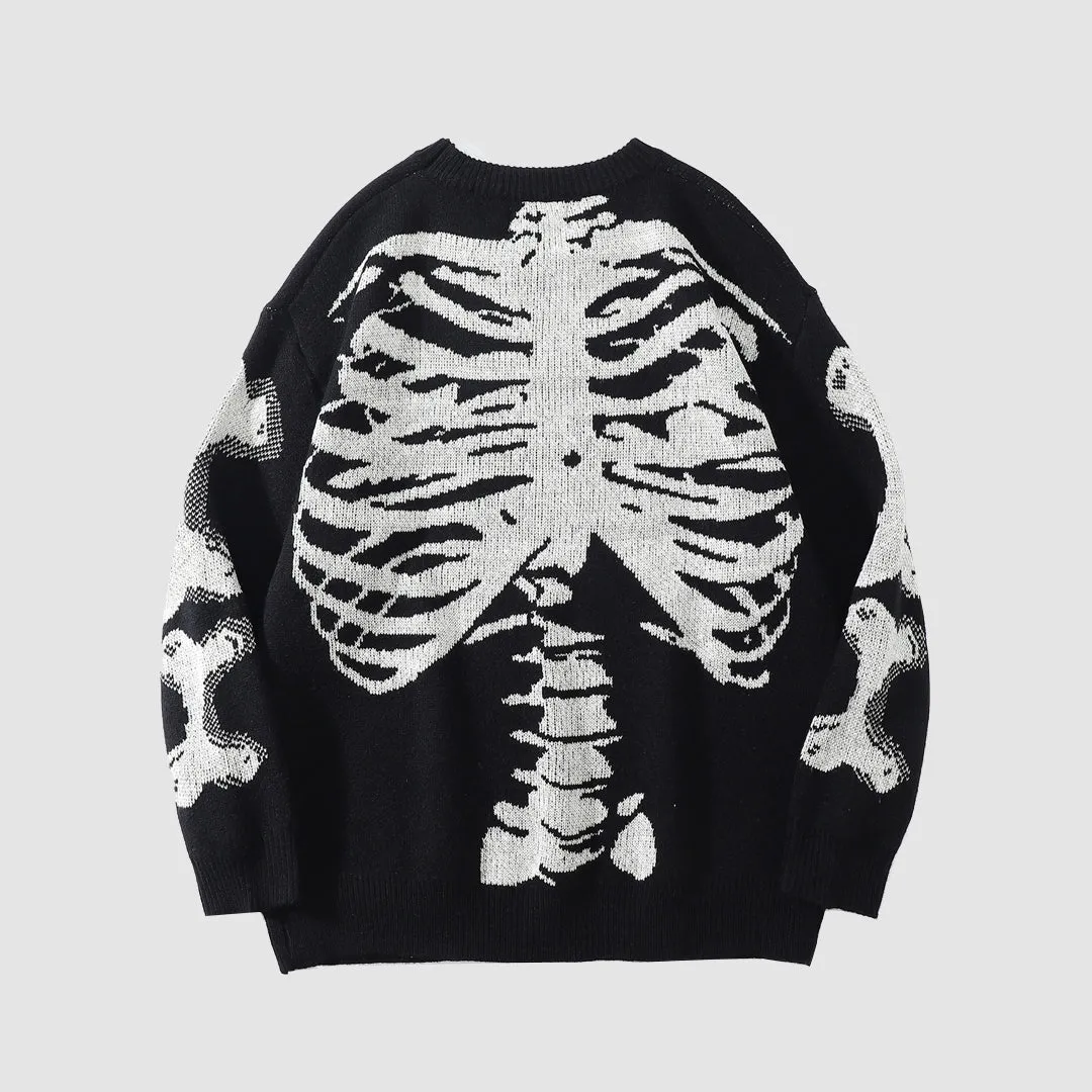 Skeleton Print Sweater