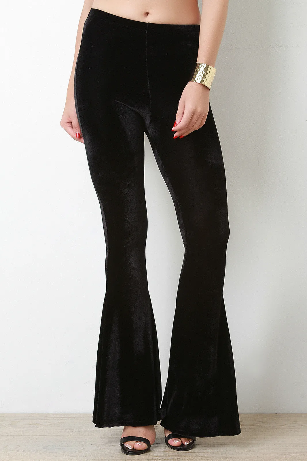 Velvet Bell Bottom Pants