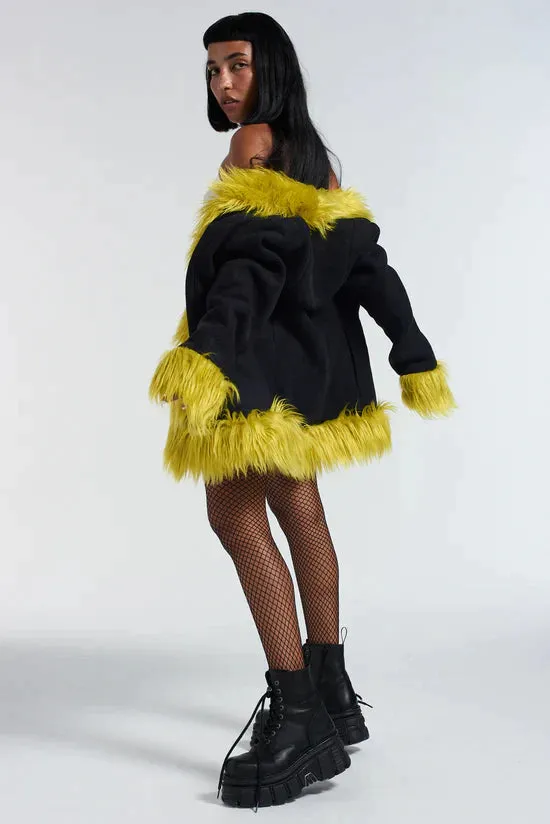 WARHOL COAT W/ FAUX FUR