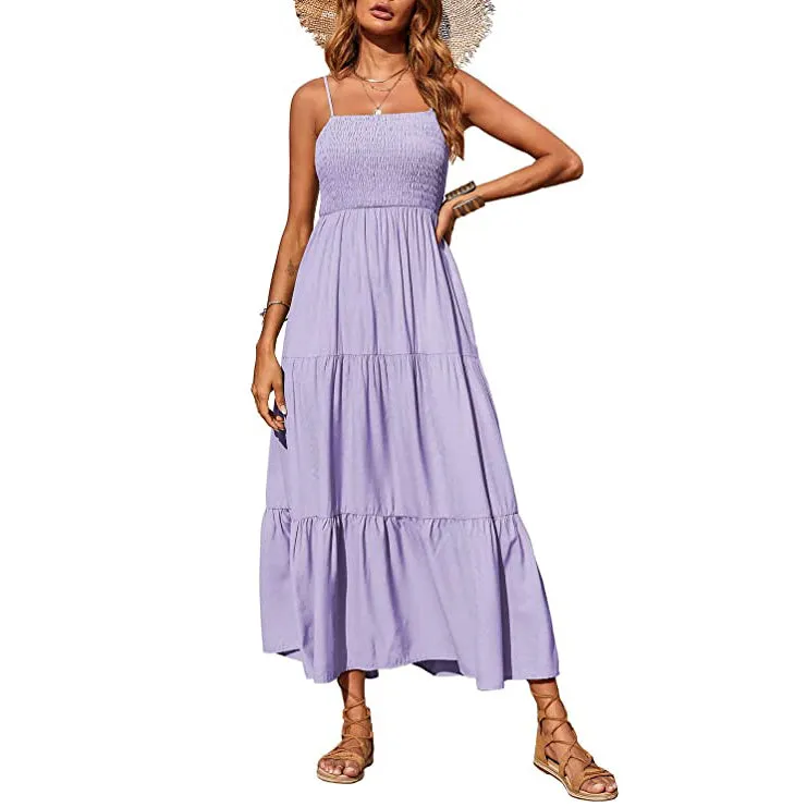 Women's Summer Boho Sleeveless Maxi Dress